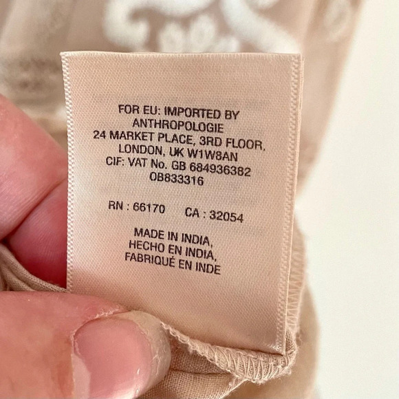 Anthropologie Maeve Embroidered Slip  Dress Extra Small - Picture 11 of 12